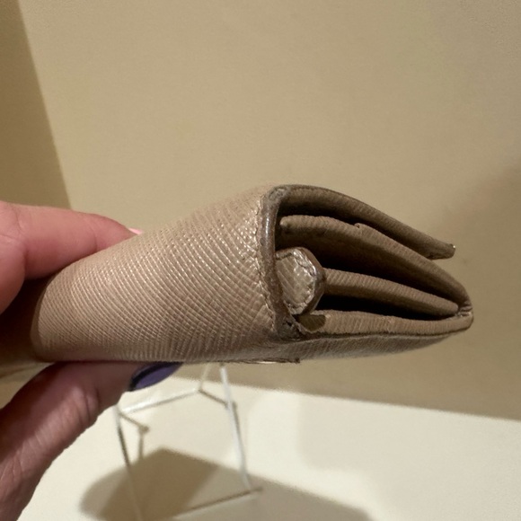 Prada Tan Saffiano Continental Double Snap Wallet - Picture 13 of 14